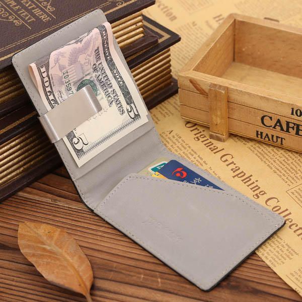 Creative Money Clip Heren Pu-portemonnee Lichte Kleurrijke Portemonnee