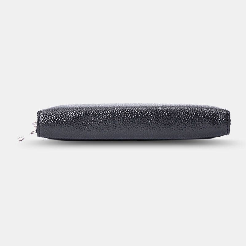 Heren & Dames Echt Leer Grote Capaciteit Anti-diefstal Kaarthouder Zakelijke Clutch Bag Lange Portemonnee