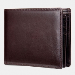 Heren Echt Leer Korte Bifold Multi-kaartsleuf Id Portefeuilles Card Case Geld Clip Portemonnee Portemonnee