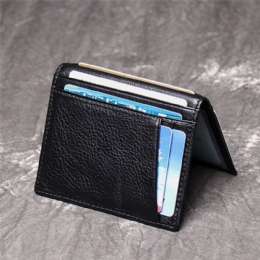 Heren Lederen Koeienhuid Multi-slot Card Case Licentie Pocket Kaarthouder Portemonnee