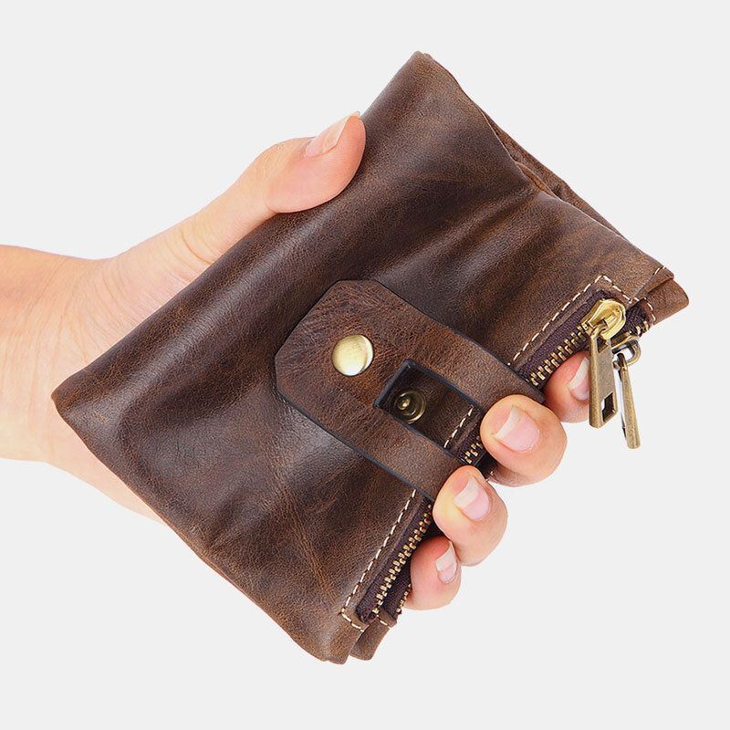 Heren Lederen Korte Anti-magnetische Multi-card Slot Id Portefeuilles Card Case Geld Clip Portemonnee Portemonnee