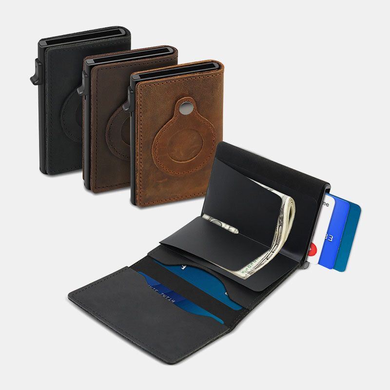 Heren Lederen Multi-card Slot Card Case Portemonnee