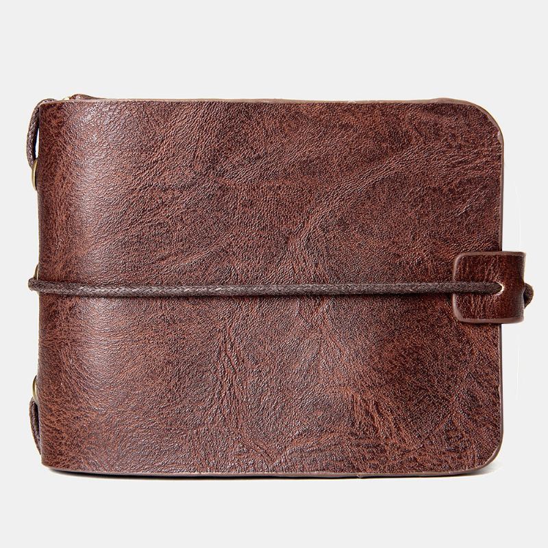 Heren Multifunctionele Portemonnee Vintage Bifold Korte Multi-kaartsleuf Kaarthouder Portemonnee Geldclip