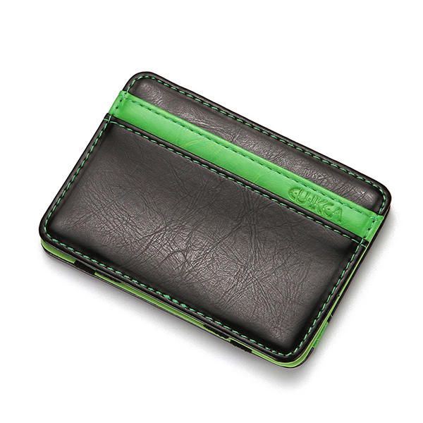 Heren Pu Money Card Clip Magische Portemonnee Casual Clutch Bus Card Bag