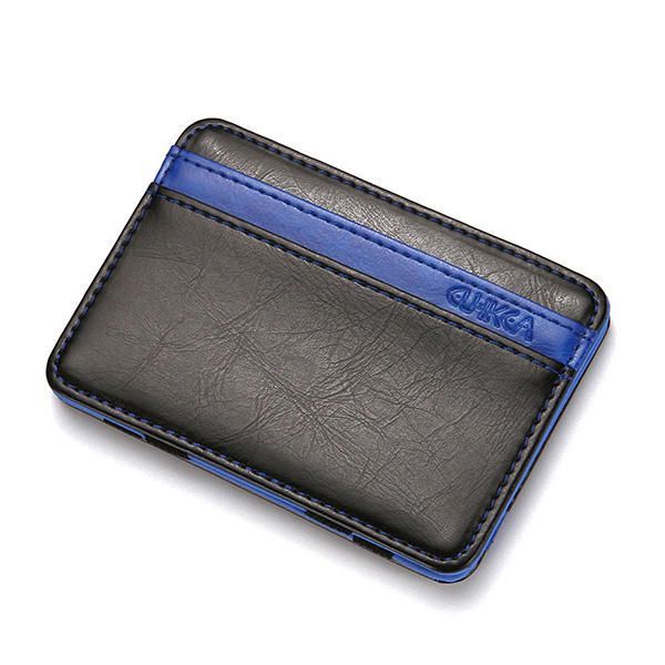 Heren Pu Money Card Clip Magische Portemonnee Casual Clutch Bus Card Bag