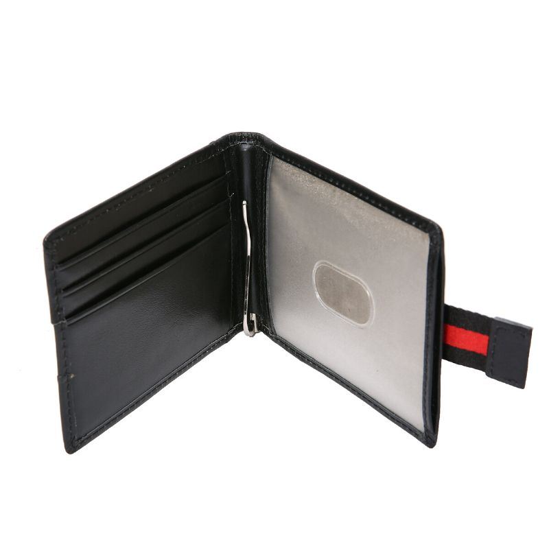 Heren Slim Bifold Blocking Portefeuilles Retro Casual Lederen Korte Multi-card Slot Kaarthouder Geld Clip