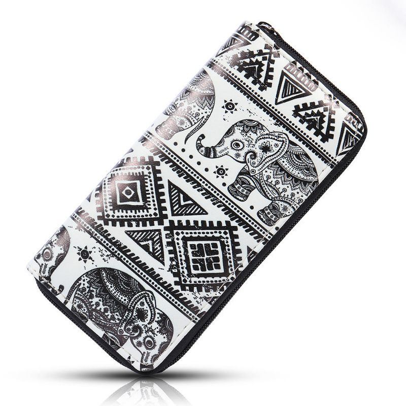 Nationale Stijl Olifant Portemonnee Clutch Tas Telefoon Portemonnee Voor Dames