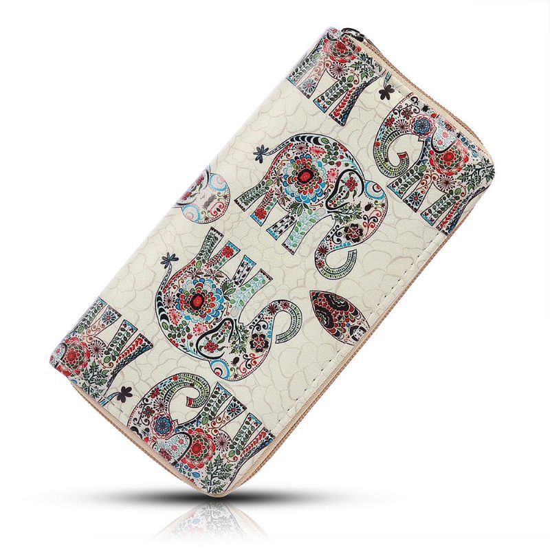 Nationale Stijl Olifant Portemonnee Clutch Tas Telefoon Portemonnee Voor Dames