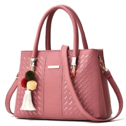 2 Hoofdzakken Dames Pu Lederen Casual Handtas Crossbody Tas