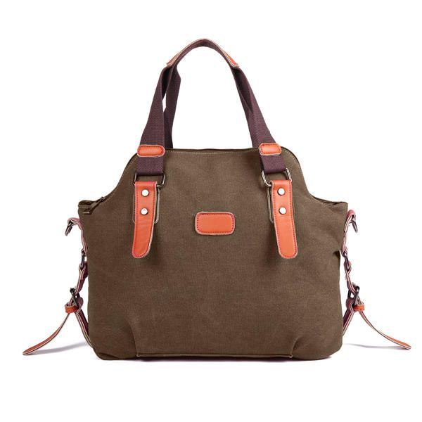 Dames Canvas Casual Vintage Grote Capaciteit Canvas Handtas Schoudertas Crossbody Tassen