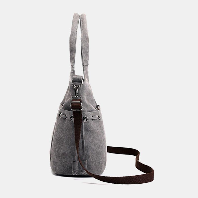 Dames Canvas Handtas Met Grote Capaciteit Schoudertas Crossbody Tas Om Buiten Te Winkelen