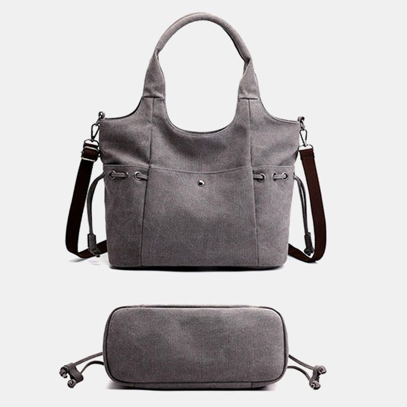 Dames Canvas Handtas Met Grote Capaciteit Schoudertas Crossbody Tas Om Buiten Te Winkelen