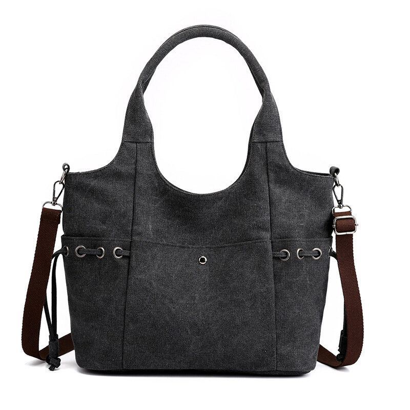 Dames Canvas Handtas Met Grote Capaciteit Schoudertas Crossbody Tas Om Buiten Te Winkelen