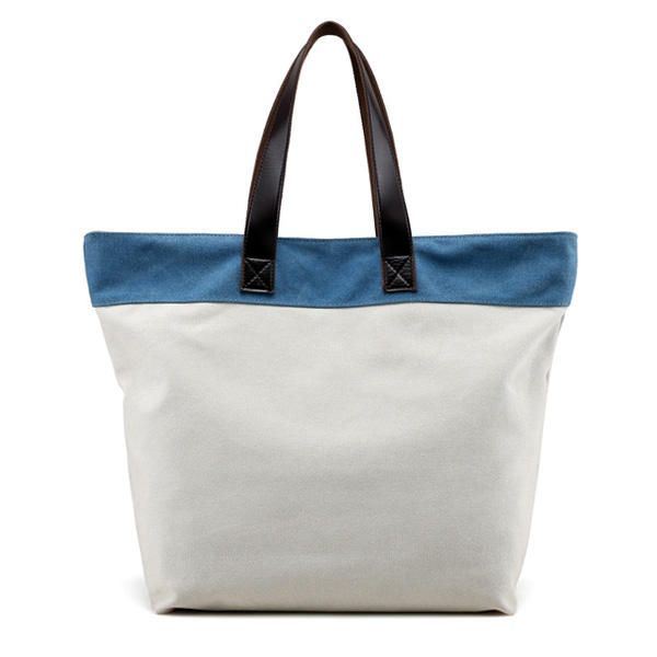 Dames Canvas Hit Kleur Tote Bag Casual Handtas Schoudertas