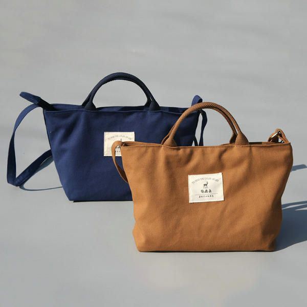 Dames Canvas Solid Casual Dames Boodschappentas Handtas Dagelijkse Tas