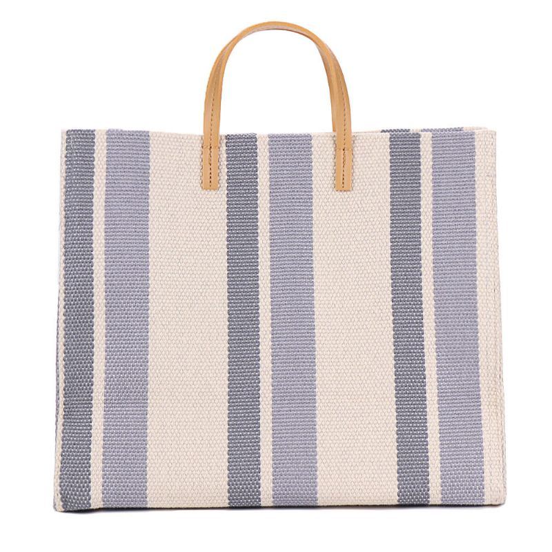 Dames Canvas Stiksels Kleur Tote Handtas