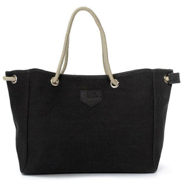 Dames Canvas Touw Tassen Casual Schoudertassen Capaciteit Boodschappentassen