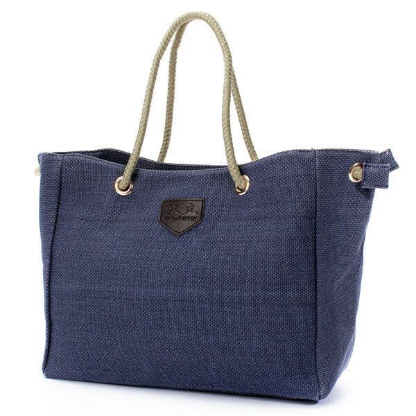 Dames Canvas Touw Tassen Casual Schoudertassen Capaciteit Boodschappentassen