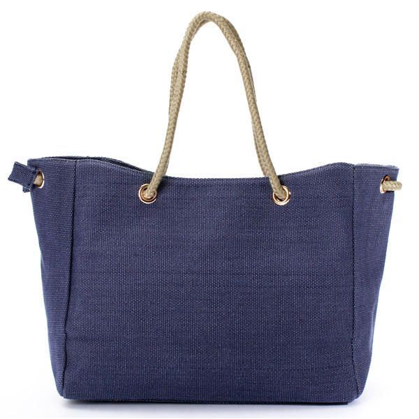 Dames Canvas Touw Tassen Casual Schoudertassen Capaciteit Boodschappentassen