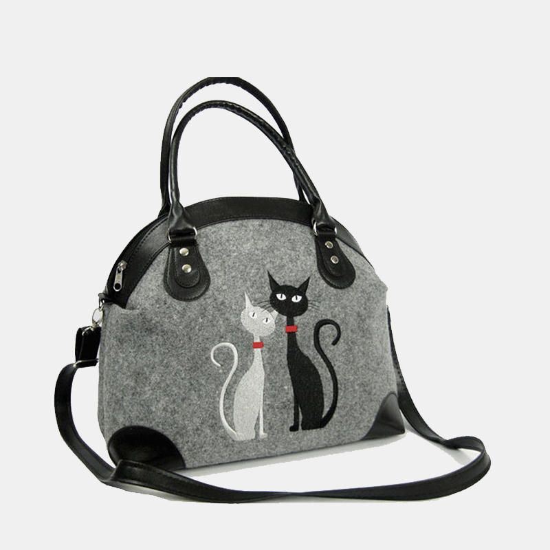 Dames Crossbody Tas Kat Patroon Handtas Schoudertas