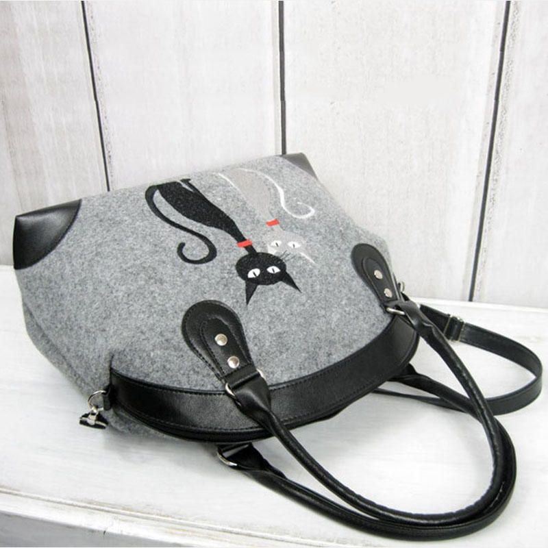 Dames Crossbody Tas Kat Patroon Handtas Schoudertas