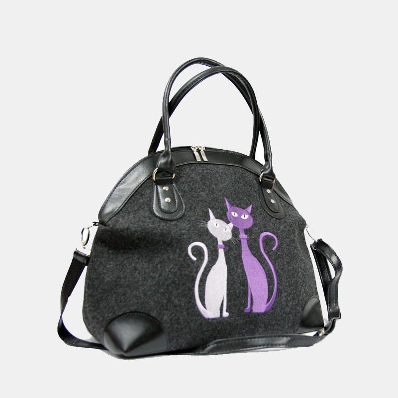 Dames Crossbody Tas Kat Patroon Handtas Schoudertas