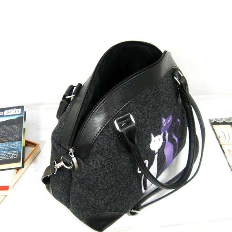 Dames Crossbody Tas Kat Patroon Handtas Schoudertas