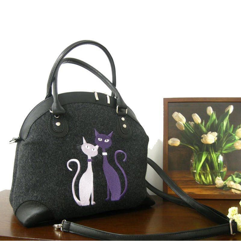 Dames Crossbody Tas Kat Patroon Handtas Schoudertas