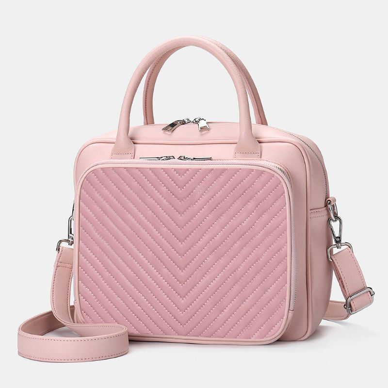 Dames Designer Gestreepte Laptoptas Crossbody Tas Handtas