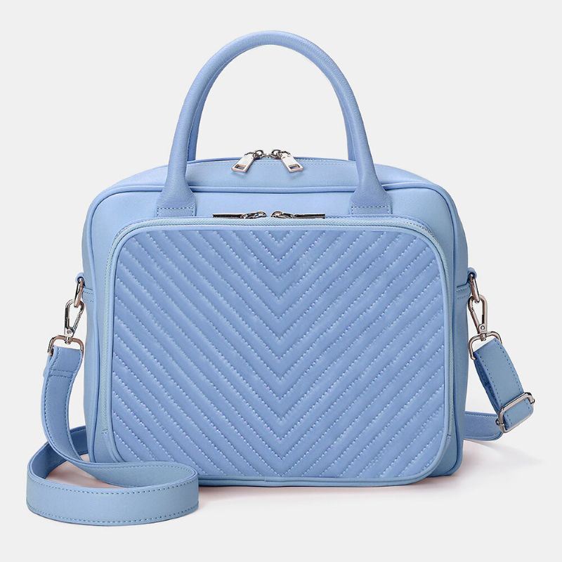 Dames Designer Gestreepte Laptoptas Crossbody Tas Handtas