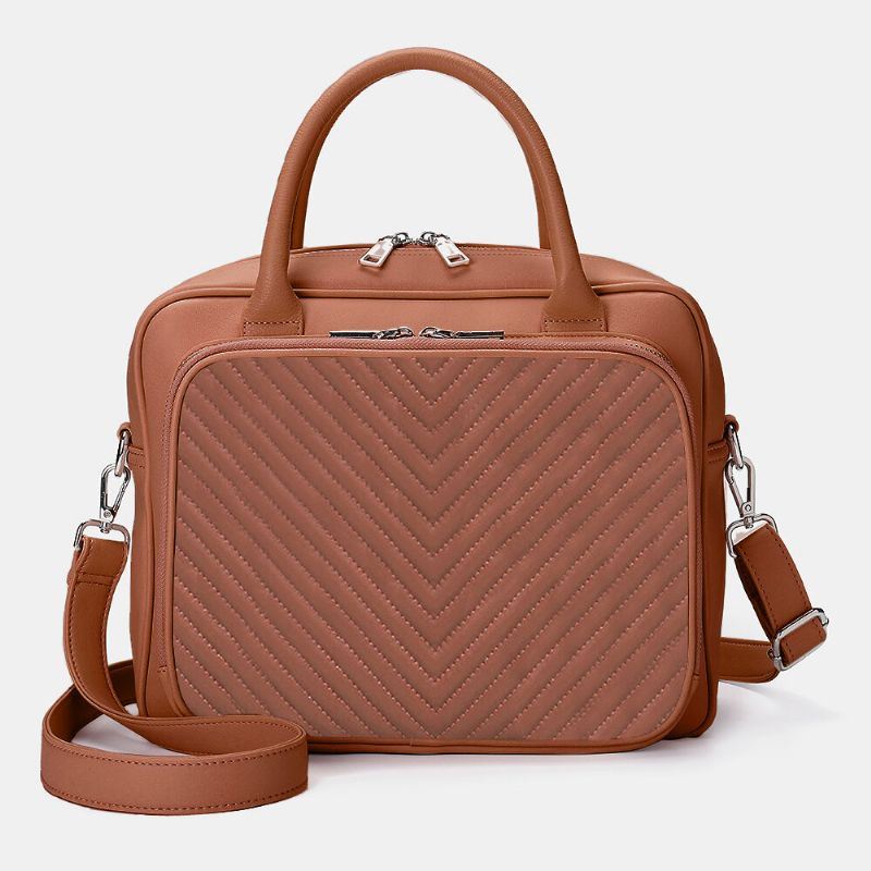 Dames Designer Gestreepte Laptoptas Crossbody Tas Handtas