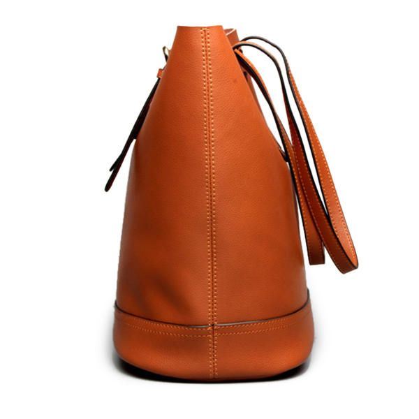 Dames Echt Lederen Handtas High End Tote Bag Bucket Bag