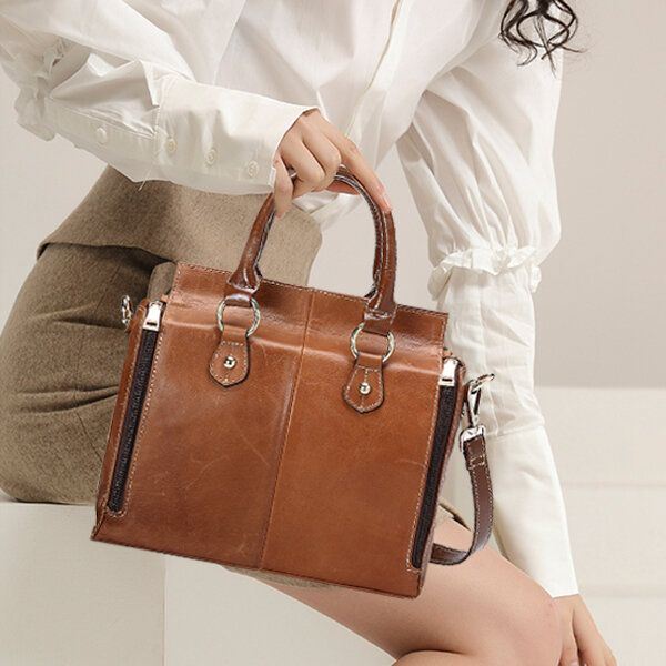 Dames Echt Leer Multifunctionele Crossbody Tas Handtas