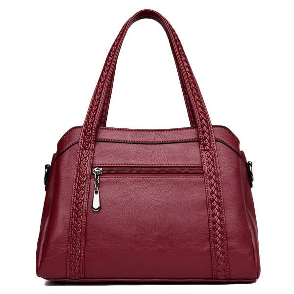 Dames Elegante Zachte Pu Handtas Schoudertassen Crossbody Tassen