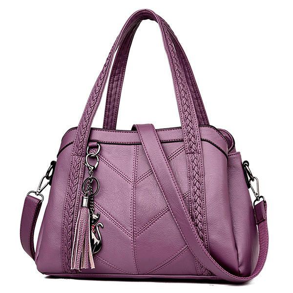 Dames Elegante Zachte Pu Handtas Schoudertassen Crossbody Tassen