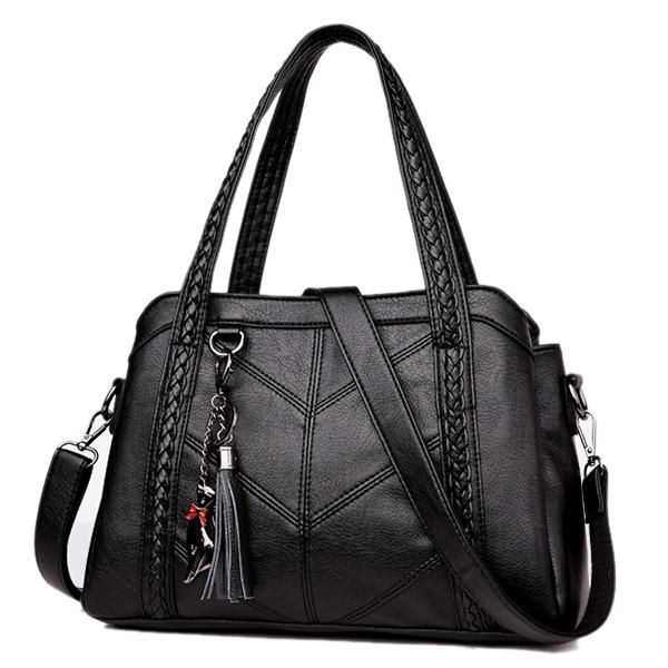 Dames Elegante Zachte Pu Handtas Schoudertassen Crossbody Tassen