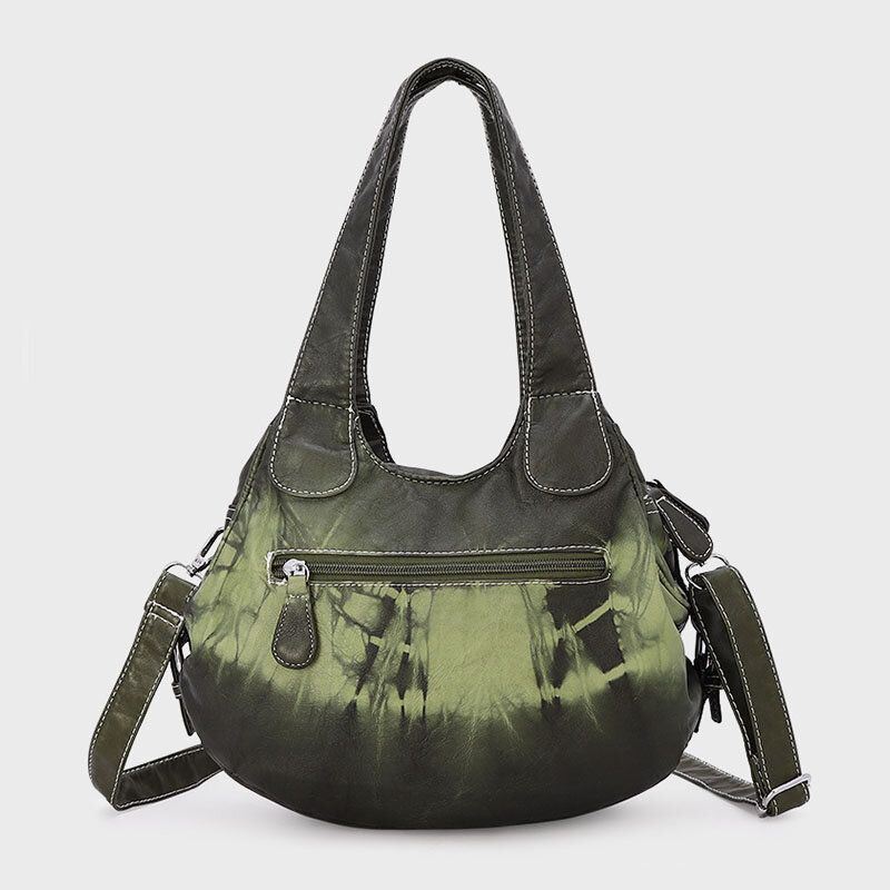 Dames Gradiënt Zachte Kunstleer Schoudertas Crossbody Tas Handtas