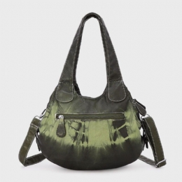 Dames Gradiënt Zachte Kunstleer Schoudertas Crossbody Tas Handtas