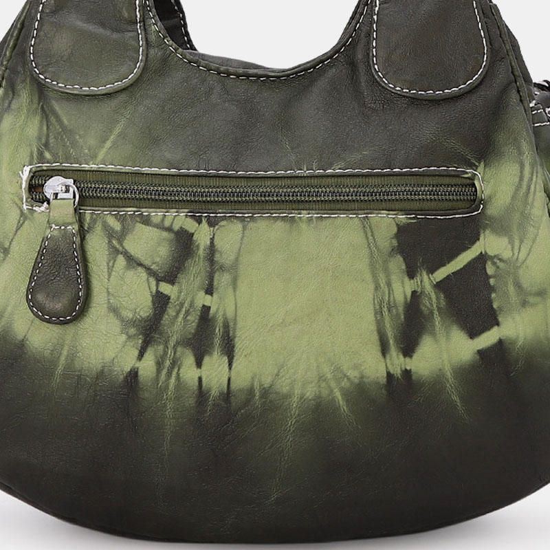 Dames Gradiënt Zachte Kunstleer Schoudertas Crossbody Tas Handtas