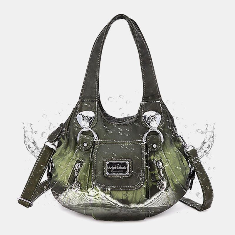 Dames Gradiënt Zachte Kunstleer Schoudertas Crossbody Tas Handtas