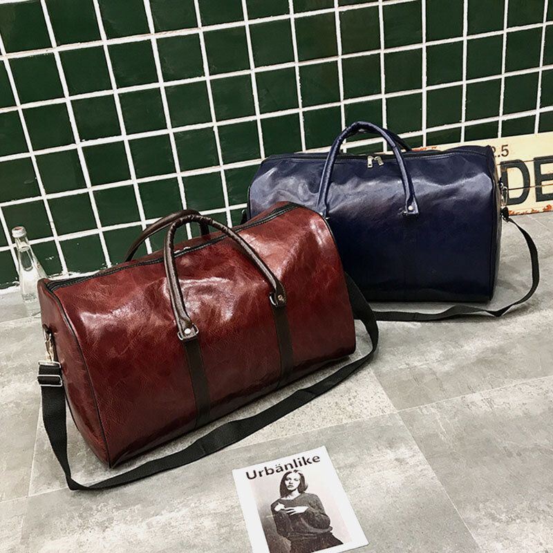 Dames & Heren Lederen Retro Grote Capaciteit Handtas Zakelijke Bagage Tas Schoudertas Crossbody Tas