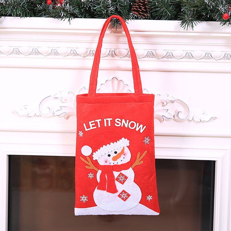 Dames Kind Leuke Feestelijke Kerst Kerstman Elanden Patroon Decoratie Snoep Snack Tas Handtas