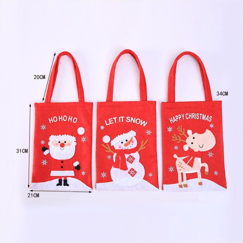 Dames Kind Leuke Feestelijke Kerst Kerstman Elanden Patroon Decoratie Snoep Snack Tas Handtas