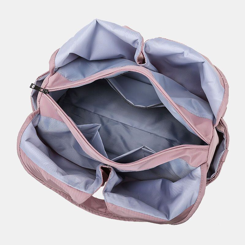 Dames Multi-compartiment Grote Capaciteit Waterdichte Tote Handtas Outdoor Casual Reizen Lichtgewicht Oxford Schoudertas