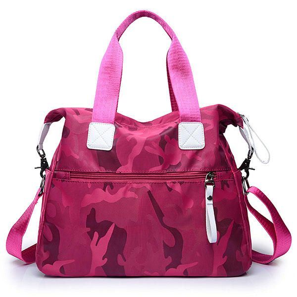 Dames Nylon Camouflage Tote Handtassen Voorzakken Schoudertassen Crossbody Tassen