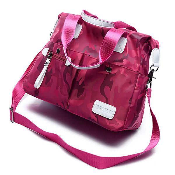 Dames Nylon Camouflage Tote Handtassen Voorzakken Schoudertassen Crossbody Tassen