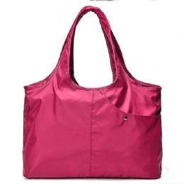 Dames Nylon Handtas Effen Tote Bag Multi Pocket Boodschappentas