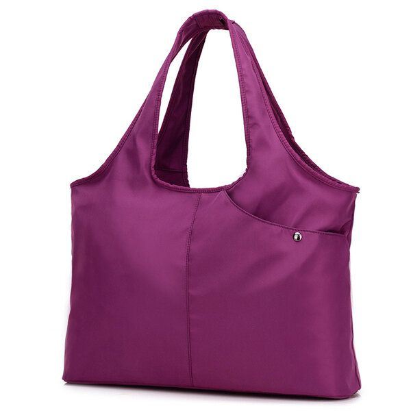 Dames Nylon Handtas Effen Tote Bag Multi Pocket Boodschappentas