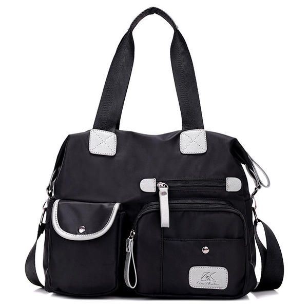 Dames Nylon Lichtgewicht Multi Pocket Grote Capaciteit Handtassen Crossbody Tassen