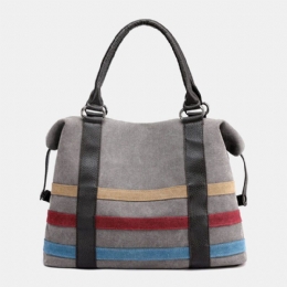 Dames Patchwork Canvas Handtas Crossbody Tas